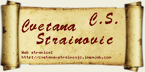Cvetana Strainović vizit kartica